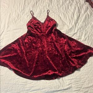 Forever 21 Red Velvet Mini Dress